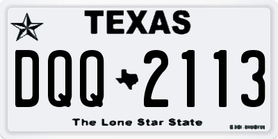TX license plate DQQ2113