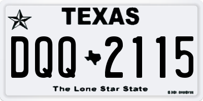 TX license plate DQQ2115