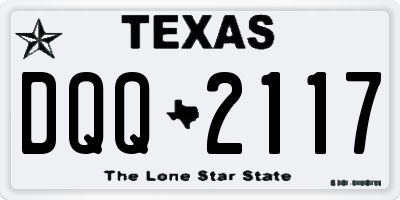 TX license plate DQQ2117