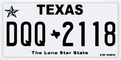 TX license plate DQQ2118