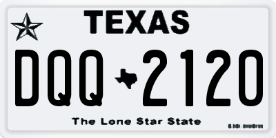TX license plate DQQ2120