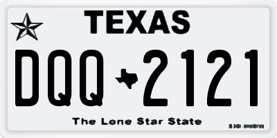 TX license plate DQQ2121