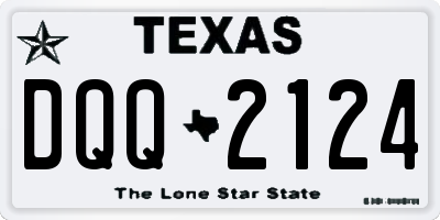 TX license plate DQQ2124