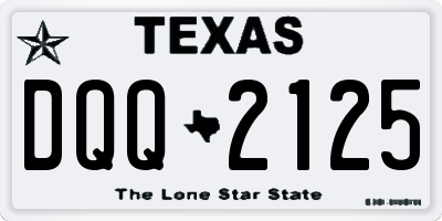 TX license plate DQQ2125