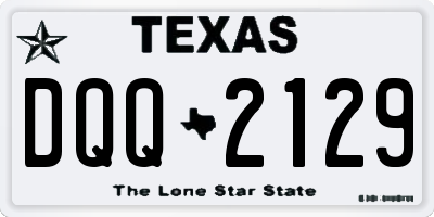 TX license plate DQQ2129