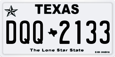 TX license plate DQQ2133