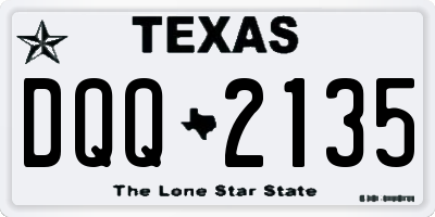 TX license plate DQQ2135