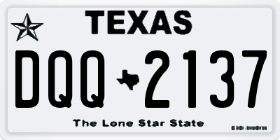 TX license plate DQQ2137