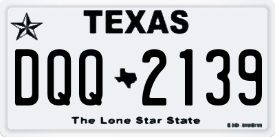 TX license plate DQQ2139