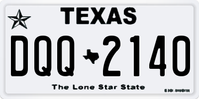 TX license plate DQQ2140
