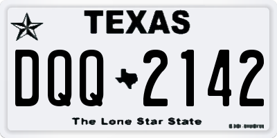 TX license plate DQQ2142