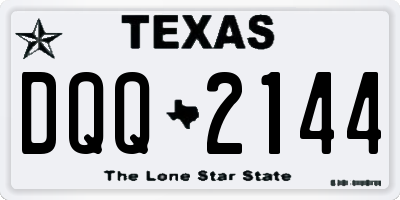 TX license plate DQQ2144