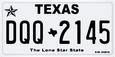 TX license plate DQQ2145