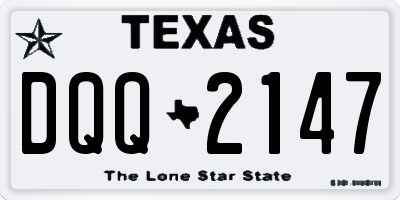 TX license plate DQQ2147