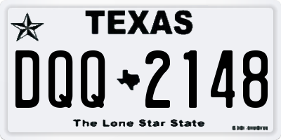 TX license plate DQQ2148