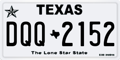 TX license plate DQQ2152