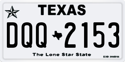 TX license plate DQQ2153