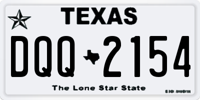 TX license plate DQQ2154