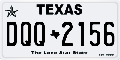 TX license plate DQQ2156