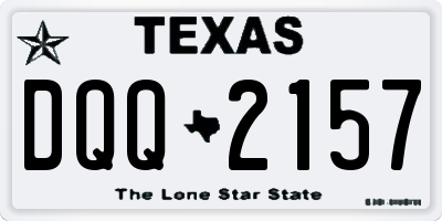 TX license plate DQQ2157