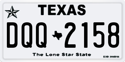 TX license plate DQQ2158