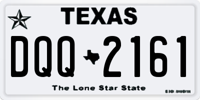 TX license plate DQQ2161