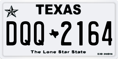 TX license plate DQQ2164