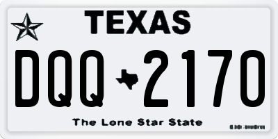 TX license plate DQQ2170