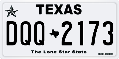 TX license plate DQQ2173