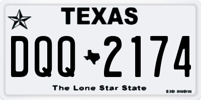TX license plate DQQ2174