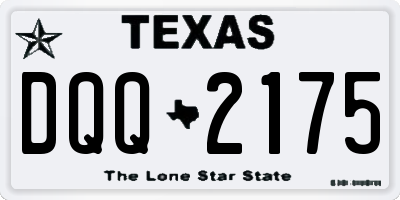 TX license plate DQQ2175