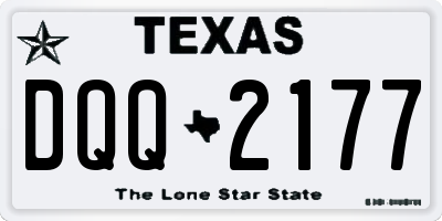 TX license plate DQQ2177