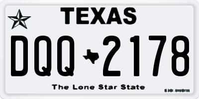 TX license plate DQQ2178