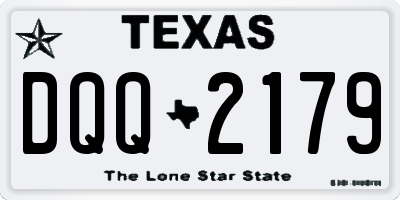 TX license plate DQQ2179