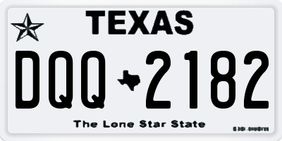 TX license plate DQQ2182