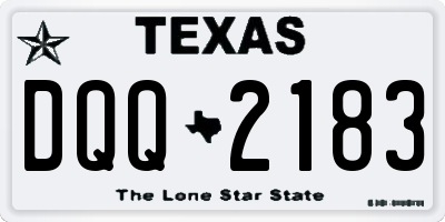 TX license plate DQQ2183