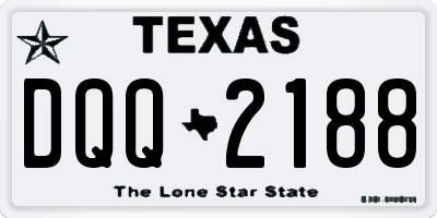 TX license plate DQQ2188