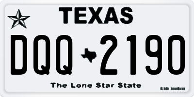 TX license plate DQQ2190