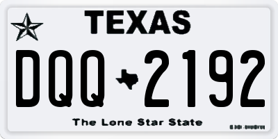 TX license plate DQQ2192