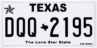 TX license plate DQQ2195