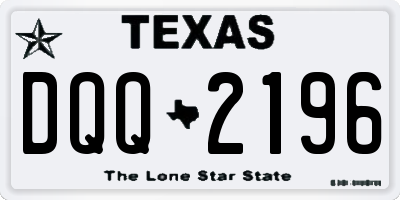 TX license plate DQQ2196