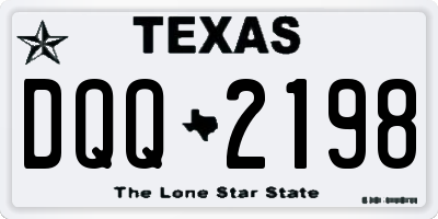 TX license plate DQQ2198