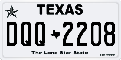 TX license plate DQQ2208