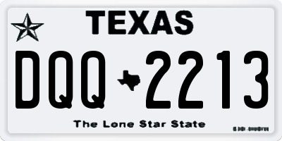 TX license plate DQQ2213