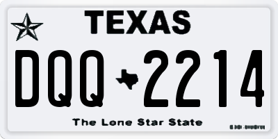 TX license plate DQQ2214