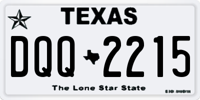 TX license plate DQQ2215