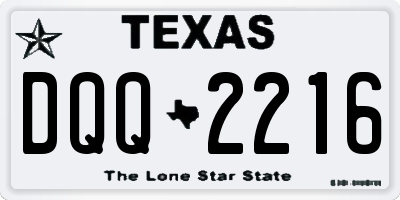 TX license plate DQQ2216