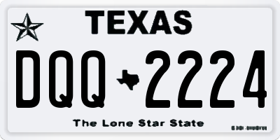 TX license plate DQQ2224