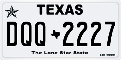 TX license plate DQQ2227