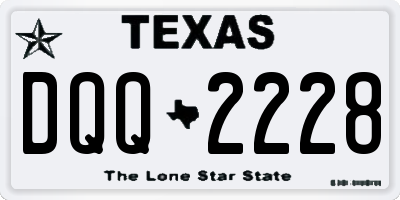 TX license plate DQQ2228